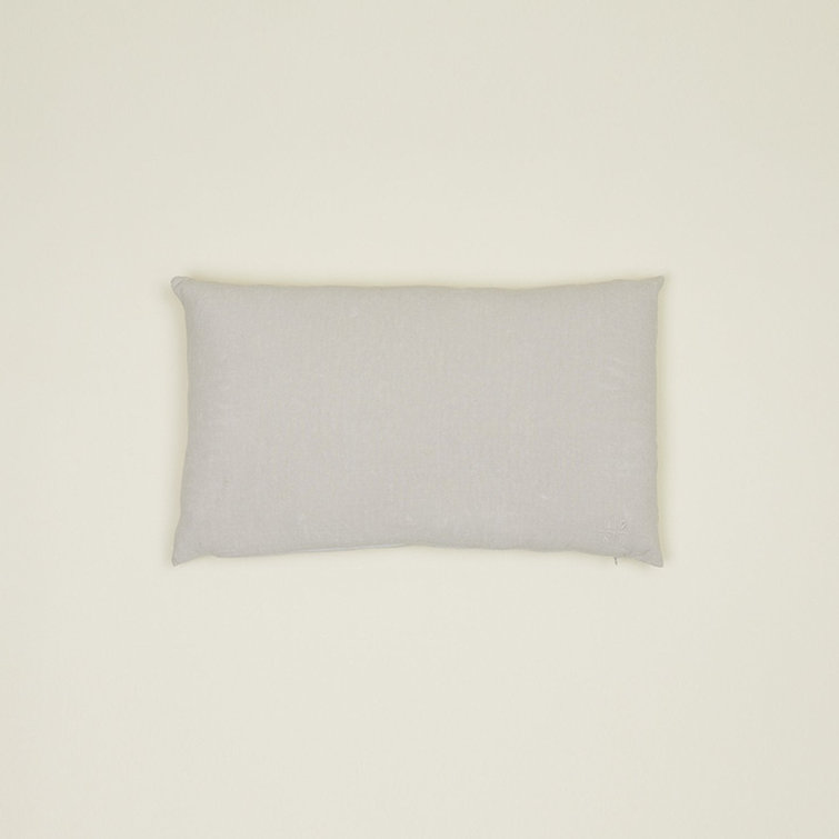 Light Gray Belgian Linen Lumbar Throw Pillow