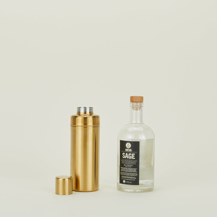 Brass Finish Modern Cocktail Shaker