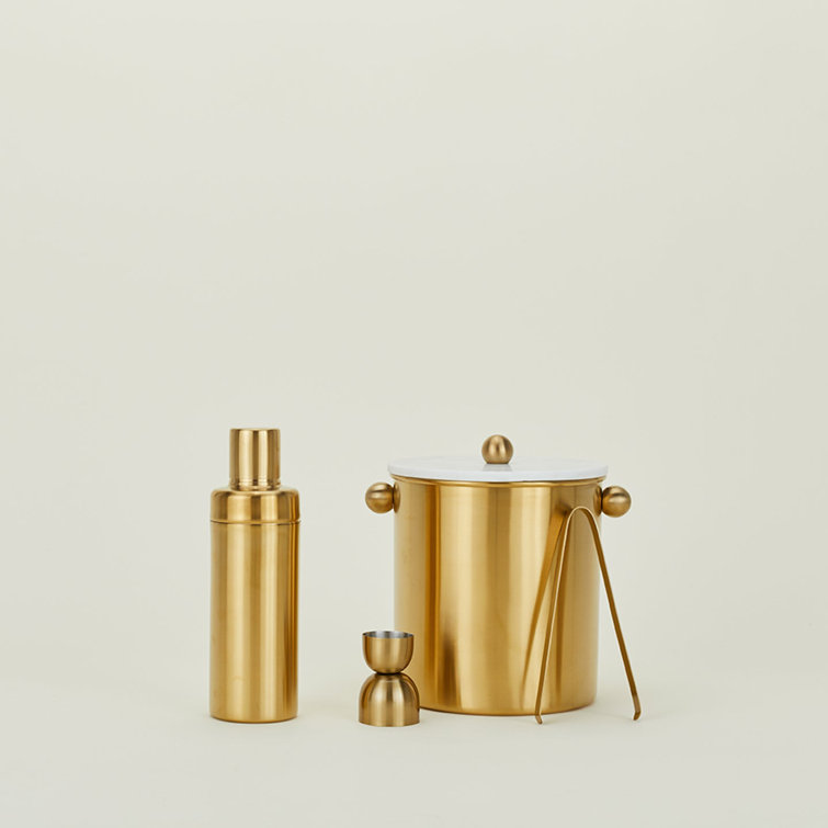 Brass Finish Modern Cocktail Shaker