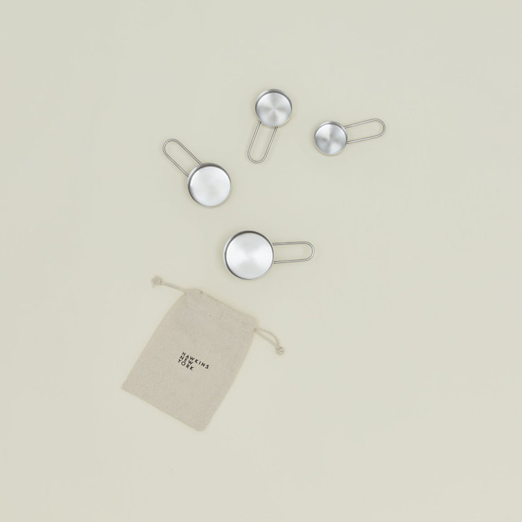 Sleek Stainless Steel Measuring Cup Set with Loop Handles