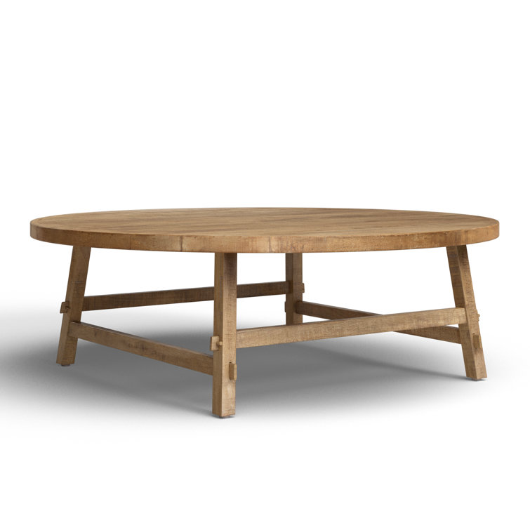 Loleta Medium Brown Solid Wood Round Coffee Table