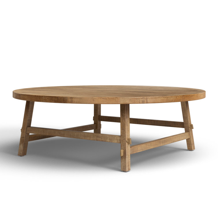 Loleta Medium Brown Solid Wood Round Coffee Table