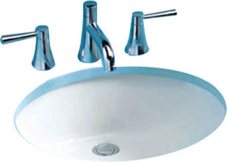 Colonial White Vitreous China Oval Undermount Bathroom Sink