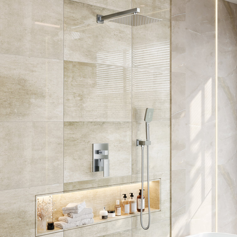 Chrome Polished Multi-Head Wall Mounted Shower System