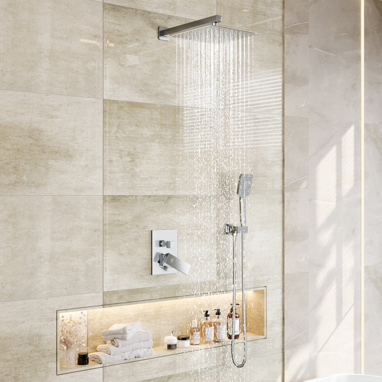 Chrome Polished Multi-Head Wall Mounted Shower System