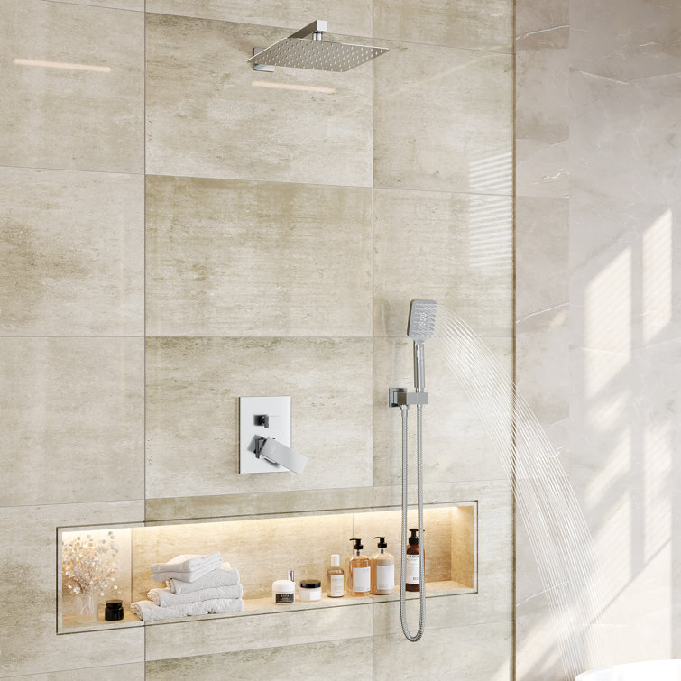 Chrome Polished Multi-Head Wall Mounted Shower System