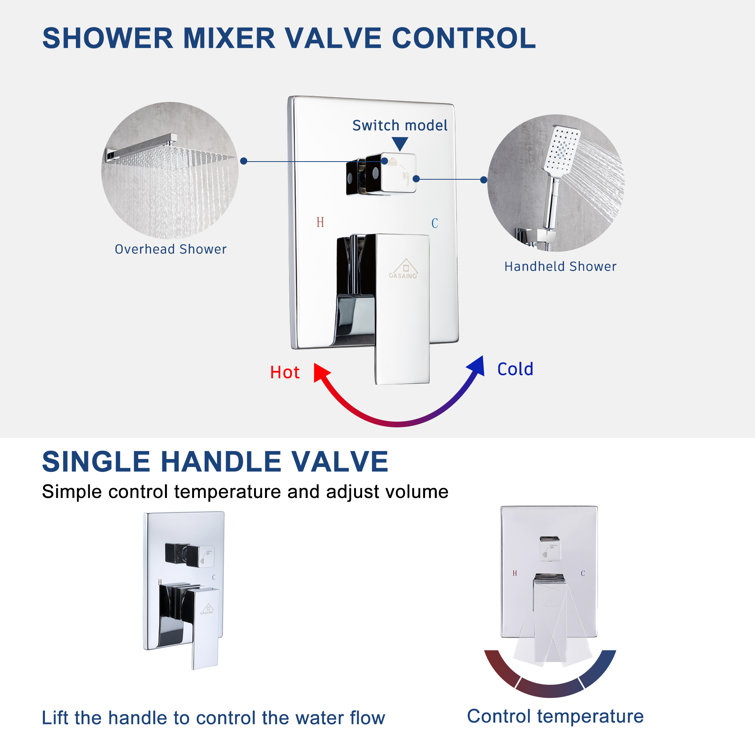Chrome Polished Multi-Head Wall Mounted Shower System
