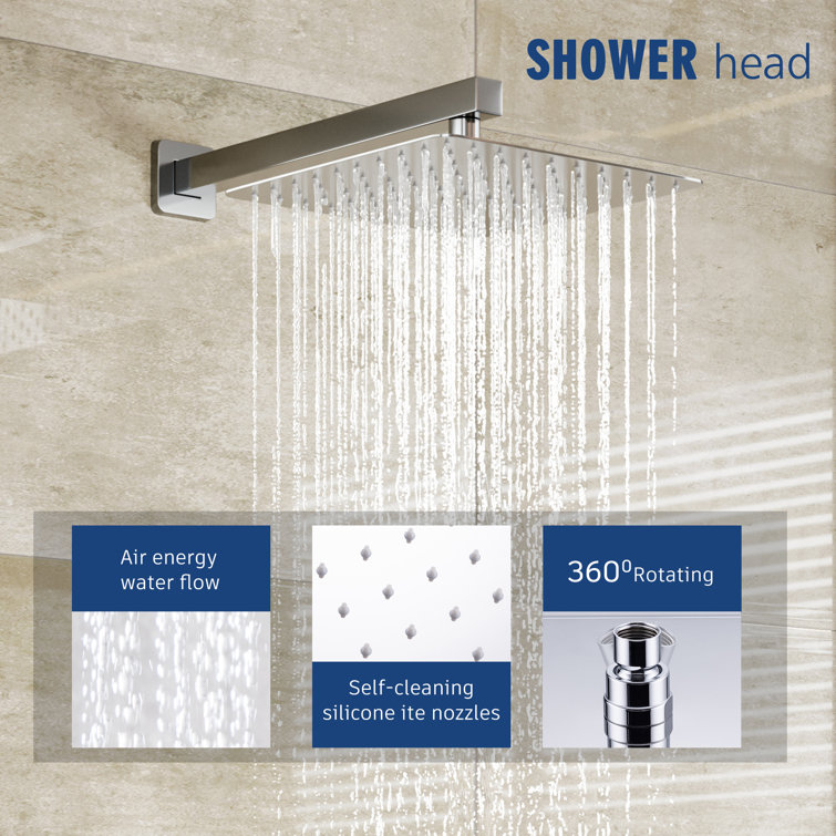 Chrome Polished Multi-Head Wall Mounted Shower System