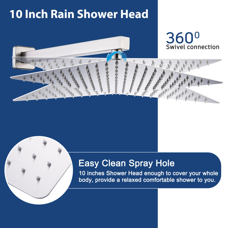 Chrome Polished Multi-Head Wall Mounted Shower System
