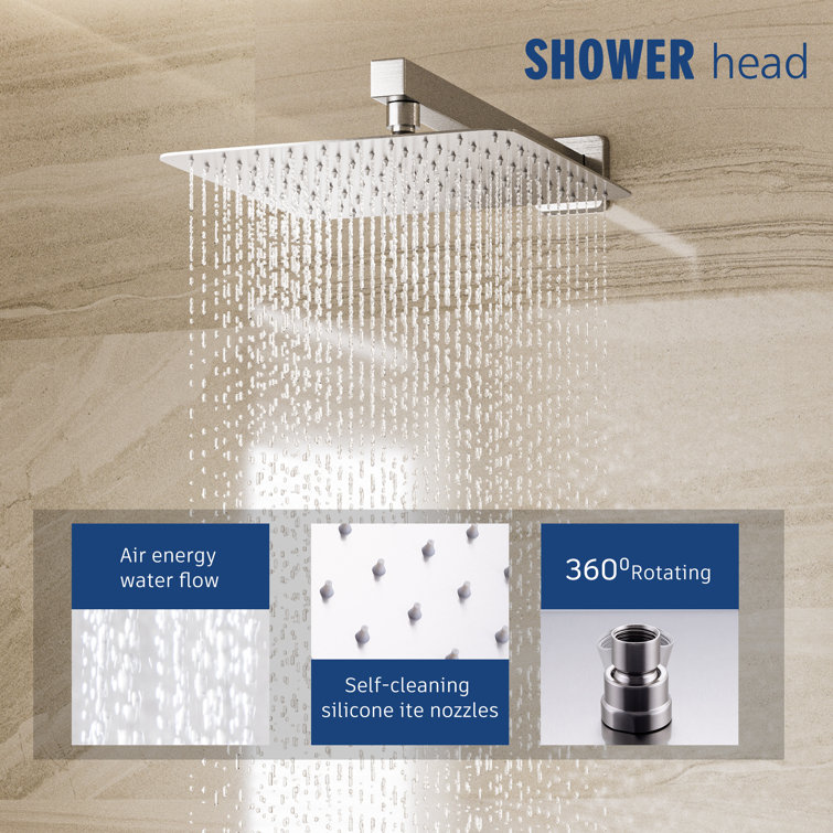 Chrome Polished Multi-Head Wall Mounted Shower System