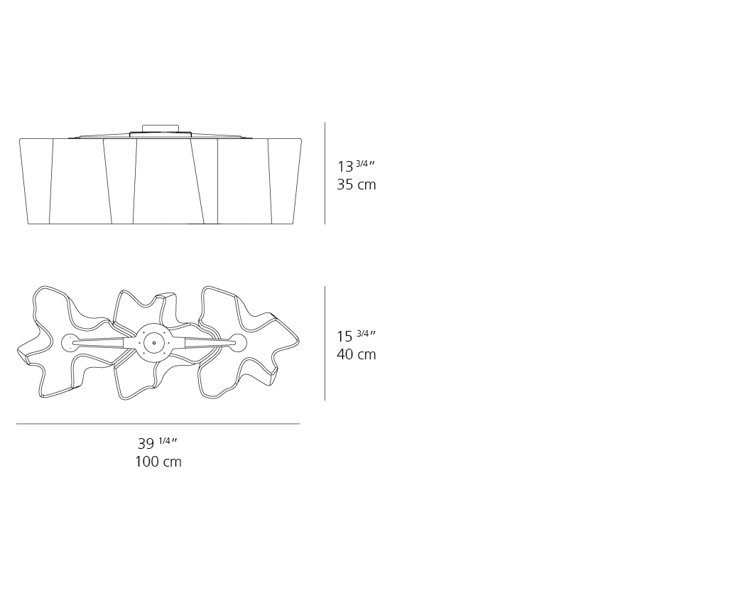 Logico Triple Linear Energy-Efficient Semi Flush Mount in Milky White