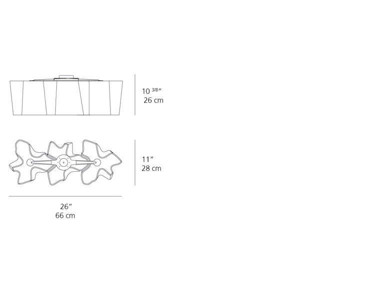 Logico Triple Linear Energy-Efficient Semi Flush Mount in Milky White