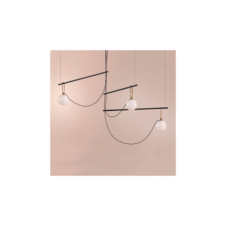 Elegant Gold 3-Light LED Glass Pendant Dimmable Lamp
