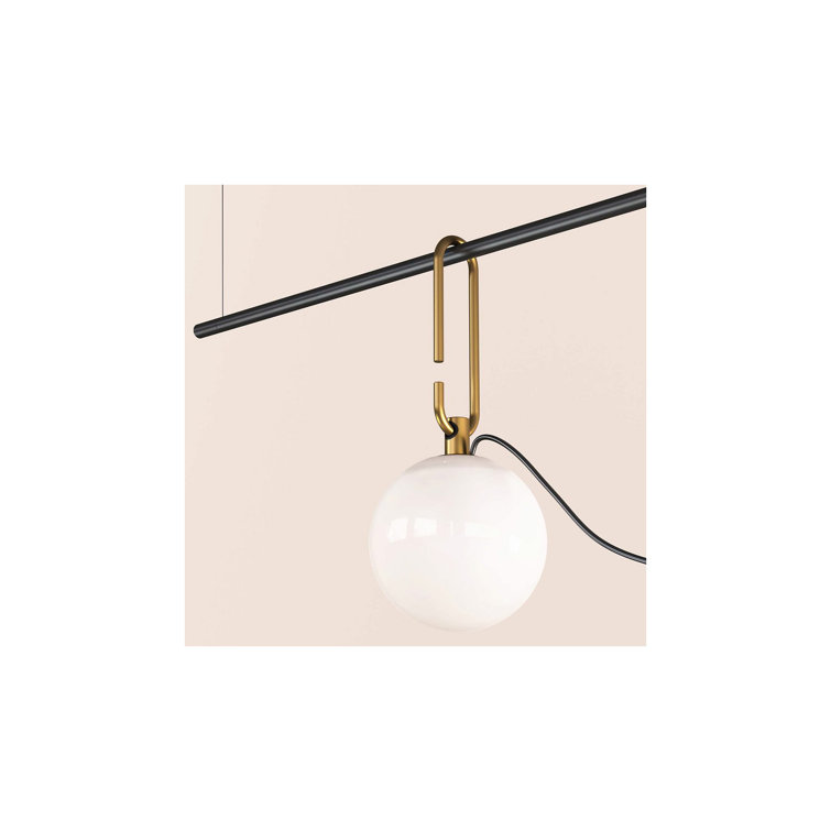 Elegant Gold 3-Light LED Glass Pendant Dimmable Lamp