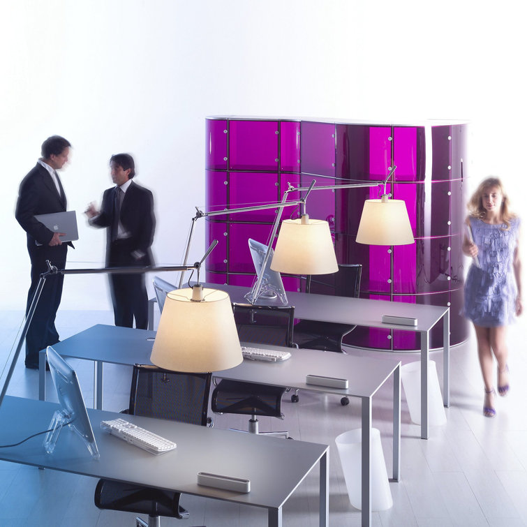Adjustable Black Aluminum 42" Clip-On Desk Lamp with LED Option