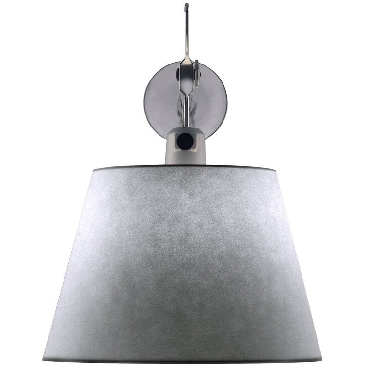 Tolomeo Large Silver Fiber Adjustable Wall Lamp by De Lucchi & Fassina