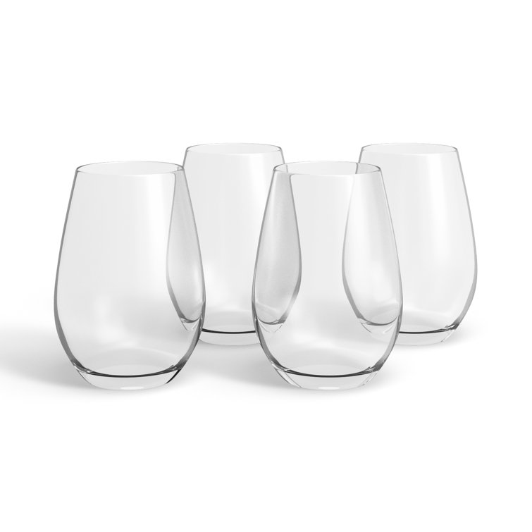 Libbey Signature Clear 21 oz Stemless White Wine Glasses Set of 4