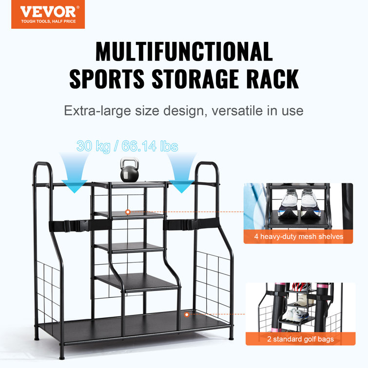 Steel Freestanding Adjustable Multi-Use Sports Rack
