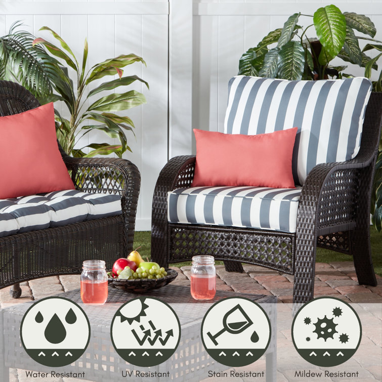 Coral 19 x 12 Inch Outdoor Rectangle Throw Pillow Set