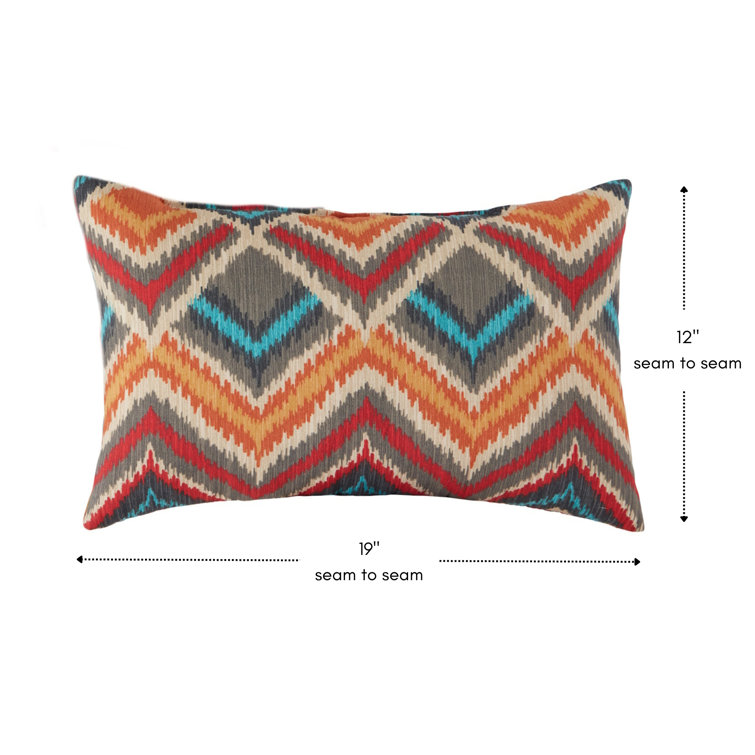 Surreal Chevron Multicolor Outdoor Rectangle Throw Pillow Set