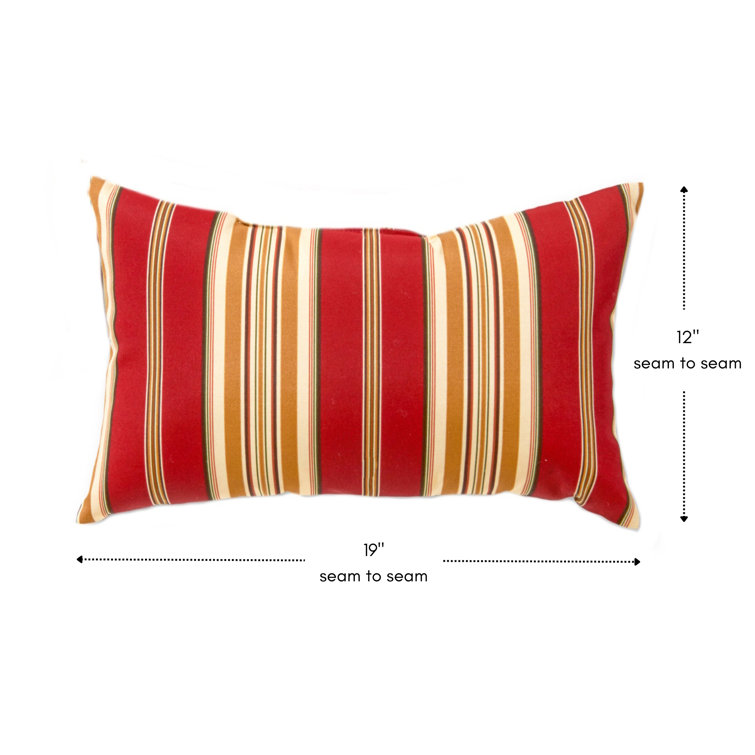 Roma Stripe Rectangular Outdoor Throw Pillows Set