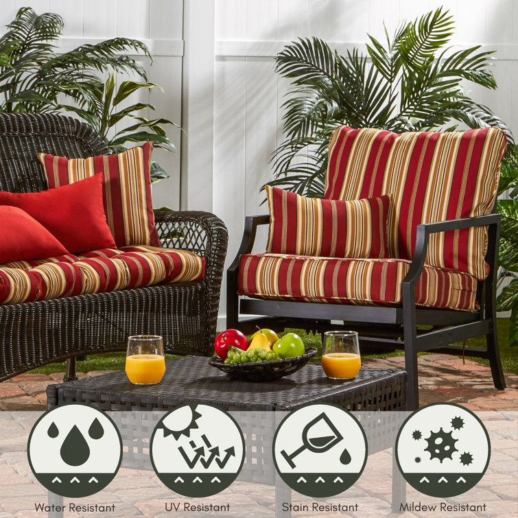 Roma Stripe Rectangular Outdoor Throw Pillows Set