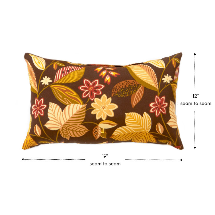 Timberland Floral 19 x 12 Inch Outdoor Rectangle Throw Pillows Set