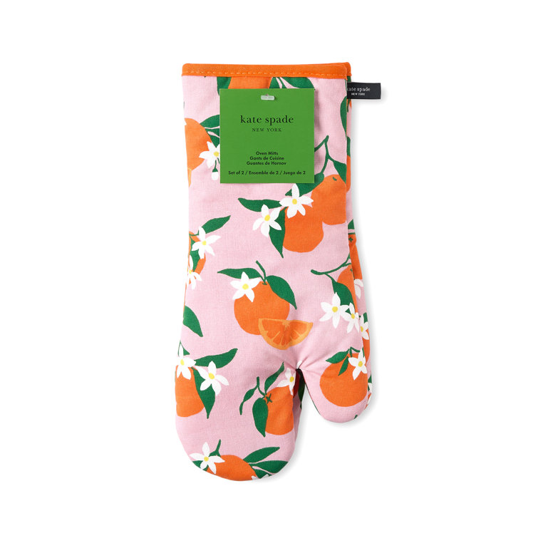 Colorful Floral Print Cotton Oven Mitt Set