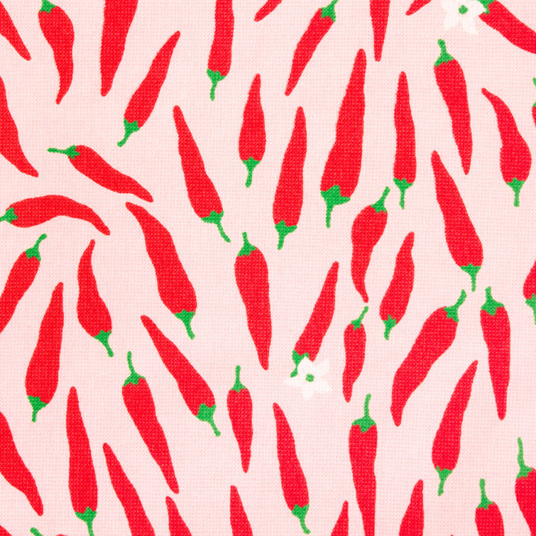 Red and White Cotton Kitchen Towel Set of Four