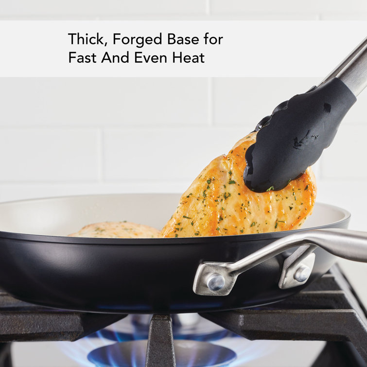 Matte Black 12.25" Aluminum Ceramic Nonstick Frying Pan