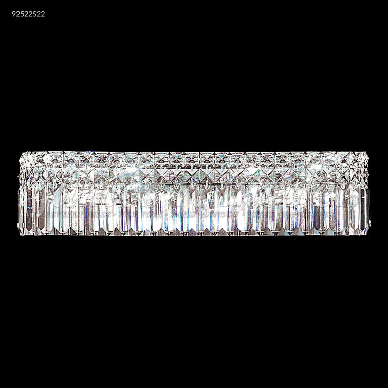 Silver Crystal 4-Light Vanity Light with Swarovski Spectra
