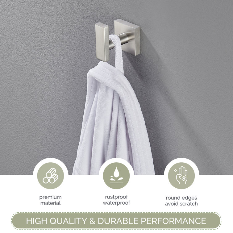 Brushed Nickel Stainless Steel Wall Mounted Towel Hook