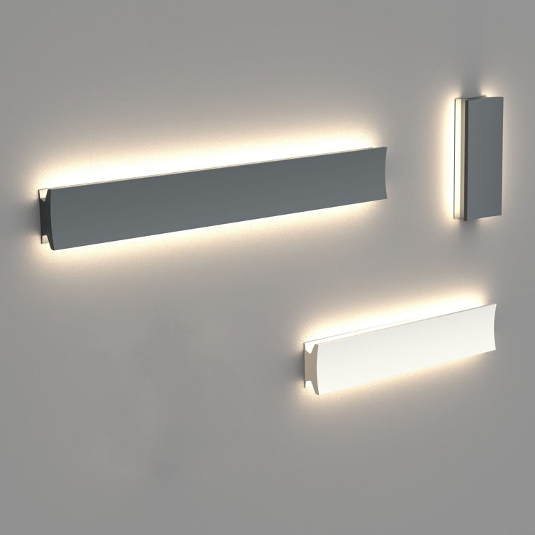 Elegante 24" Black Aluminum Mono LED Indoor/Outdoor Wall/Ceiling Light