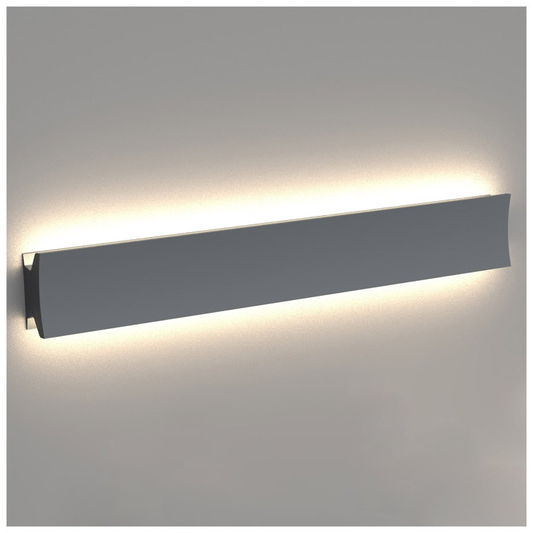Elegante 24" Black Aluminum Mono LED Indoor/Outdoor Wall/Ceiling Light