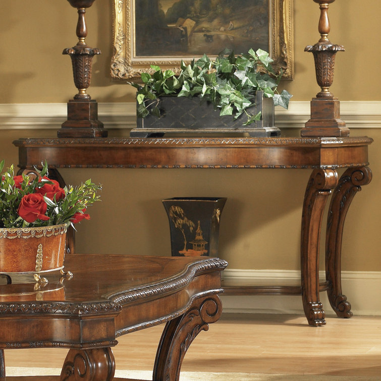 Traditional Warm Pomegranate Square Wood End Table