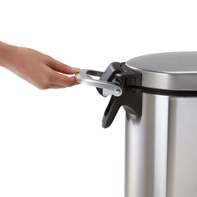 Medium Brushed Stainless Steel Airtight Pet Food Storage Container