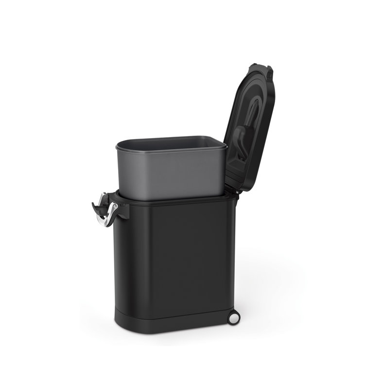 Medium Black Airtight Stainless Steel Pet Food Storage Container