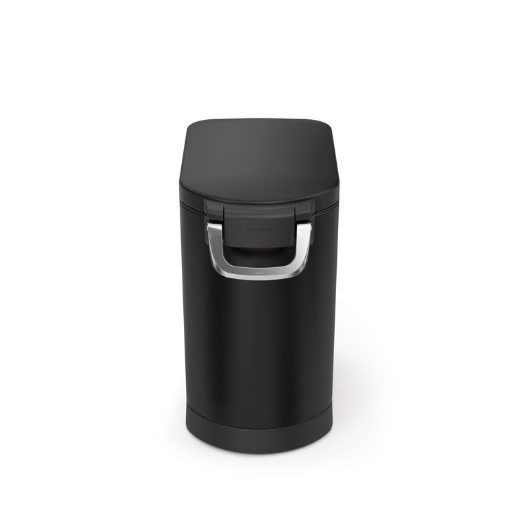 Medium Black Airtight Stainless Steel Pet Food Storage Container