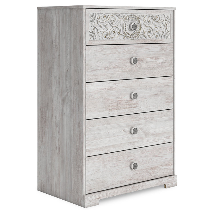 Brown Cottage Style Tall Chest of Drawers