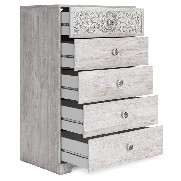 Brown Cottage Style Tall Chest of Drawers