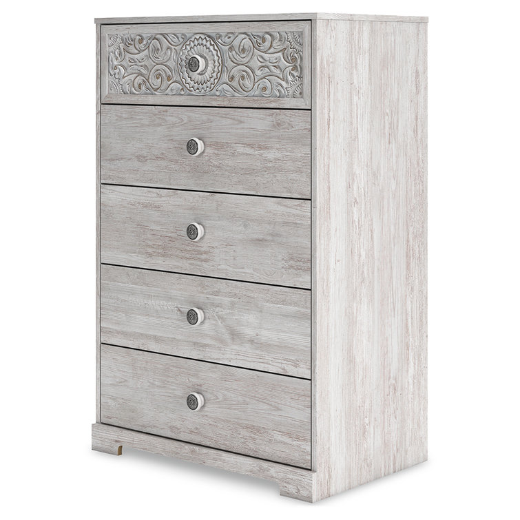 Brown Cottage Style Tall Chest of Drawers