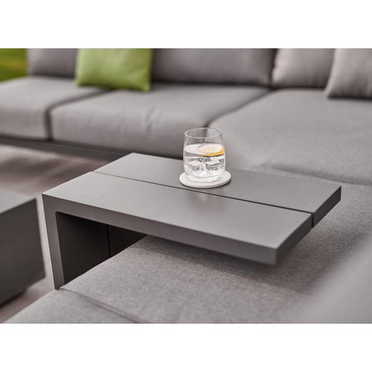 Elba Charcoal Aluminum Outdoor Side Table