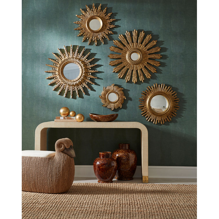 Elegant Waterfall 60" Cream Console Table with Brass Accents