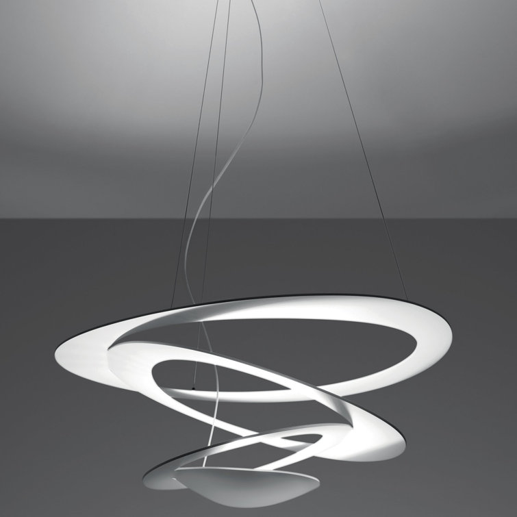 Pirce Large White Aluminum LED Suspension Light