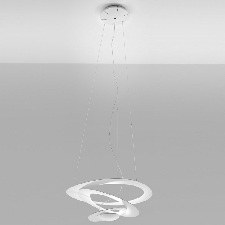 Pirce Large White Aluminum LED Suspension Light