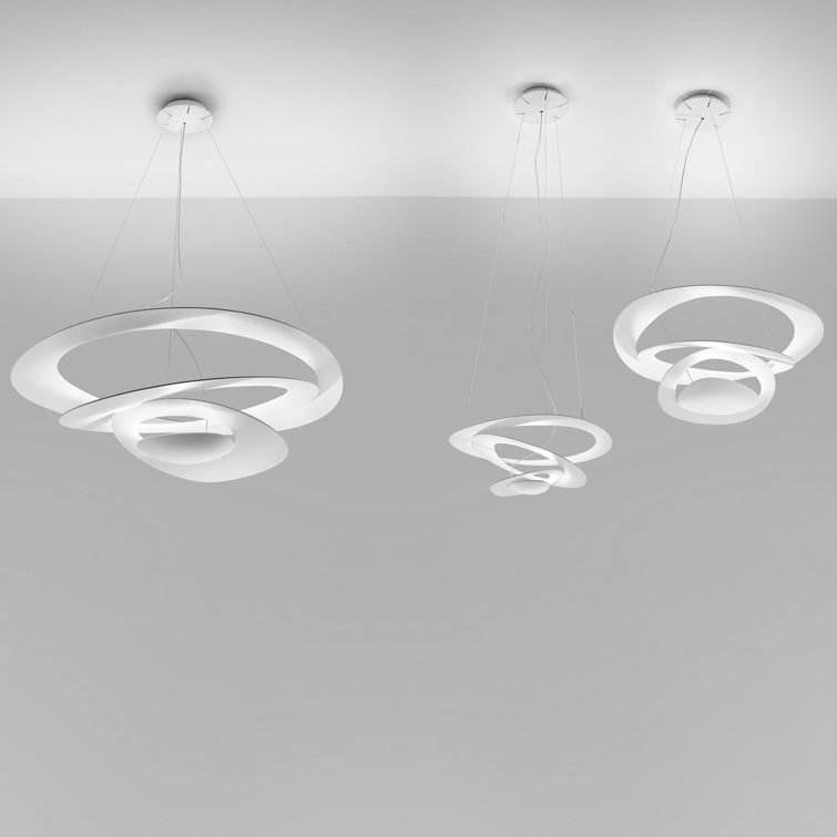 Pirce Large White Aluminum LED Suspension Light