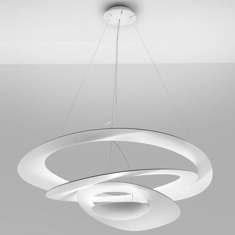 Pirce Large White Aluminum LED Suspension Light