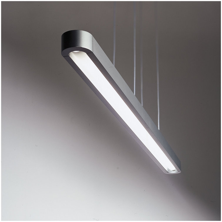 Silver Aluminum LED Kitchen Island Suspension Light
