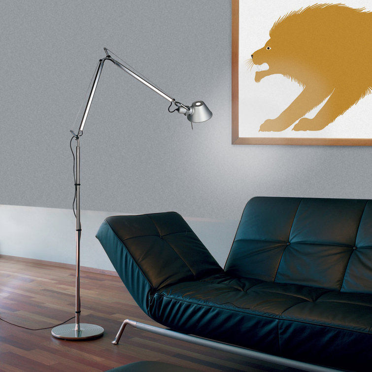 Tolomeo Classic Adjustable LED Floor Lamp Set in Chromed Steel