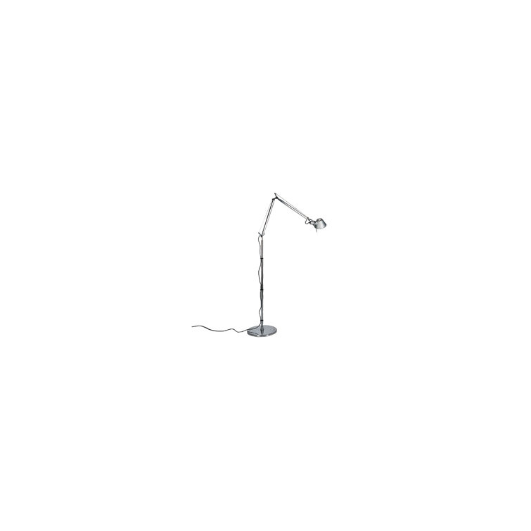 Tolomeo Classic Adjustable LED Floor Lamp Set in Chromed Steel